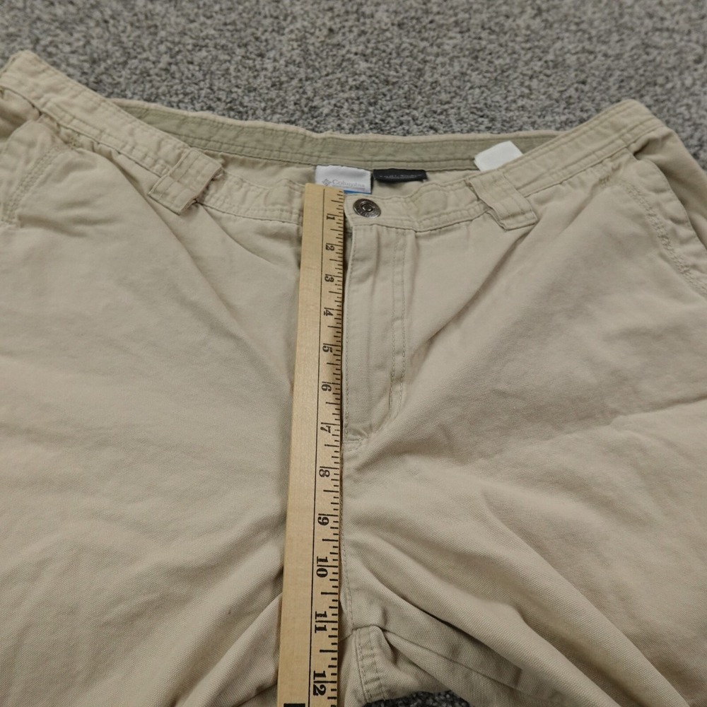 Columbia Pants Mens 40X30 Beige Tan Cargo Chino Omnishield Outdoor Hiking Trail - Picture 4 of 14